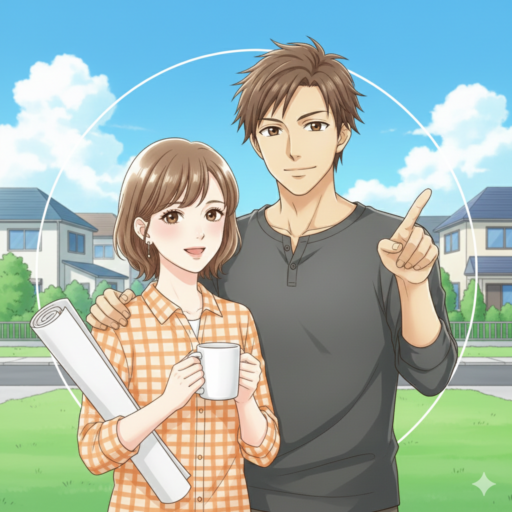 仲のいい夫婦のイラスト